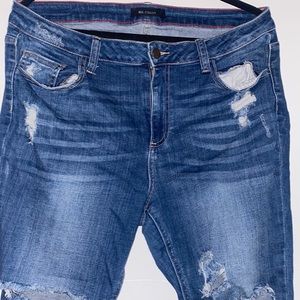 Ms. CELLO distressed straight leg Jean
